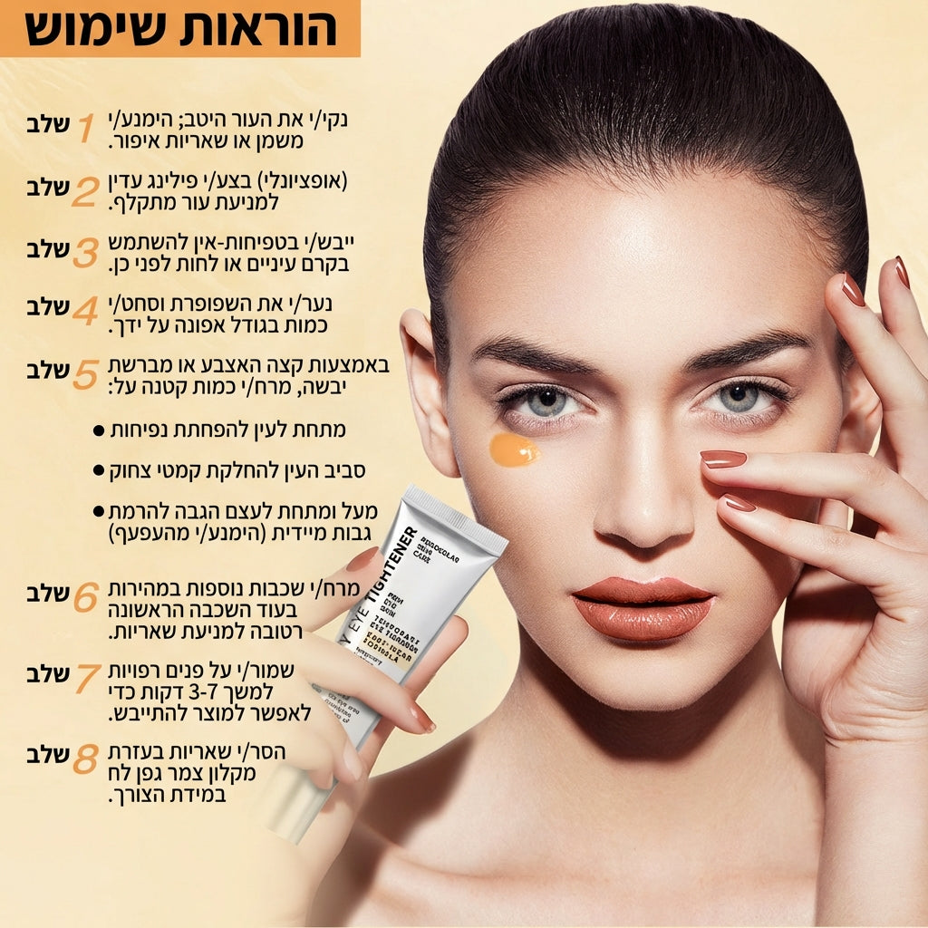 קרם ממצק עיניים באופן מיידי