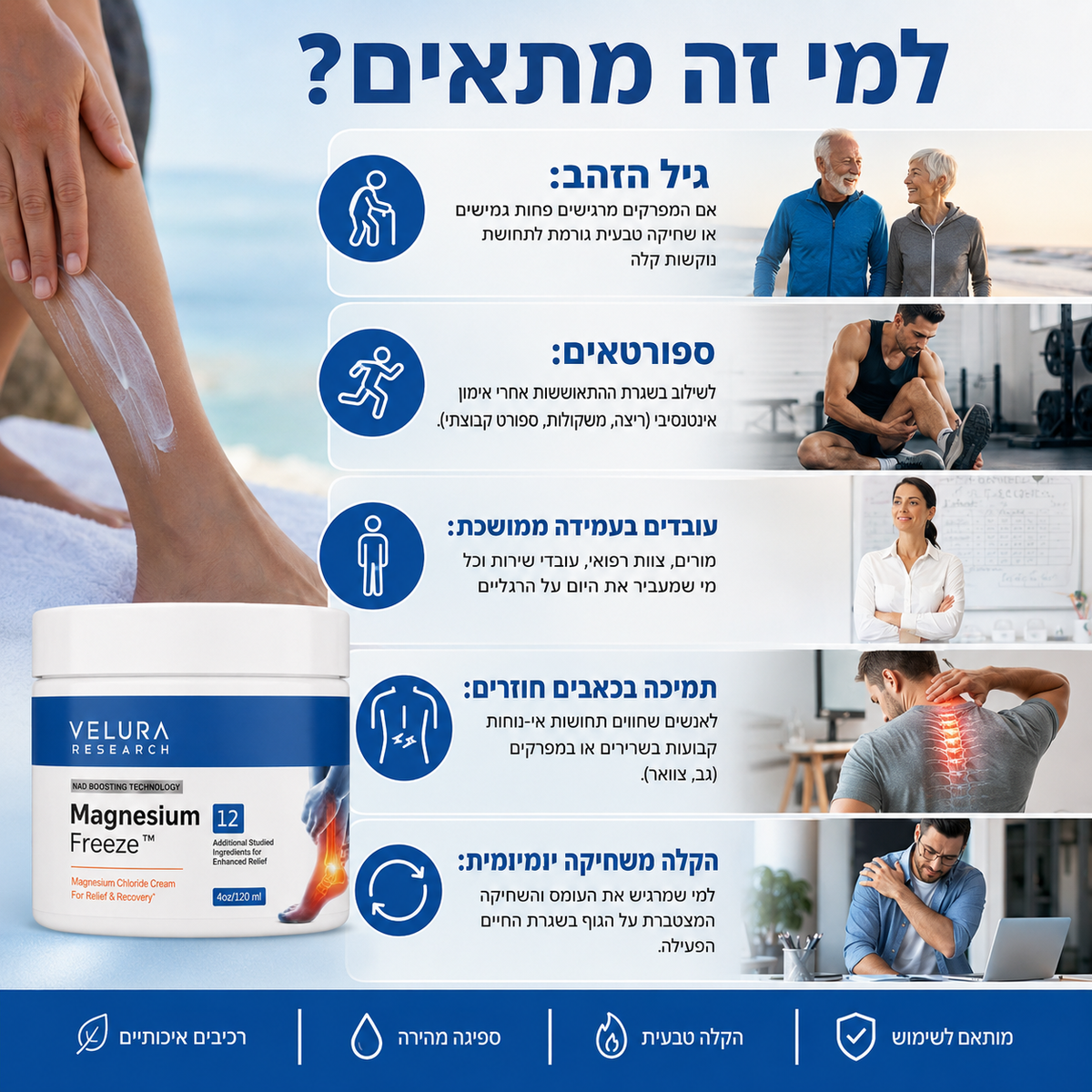 Magnesium Freeze קרם מגנזיום כלוריד