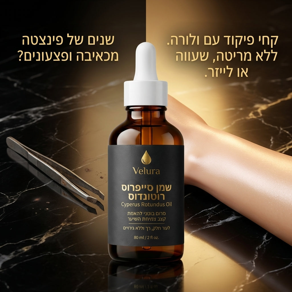 Velura™ | סרום בוטני לעיכוב ודילול שיער לבן ובהיר